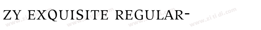 zy exquisite regular字体转换